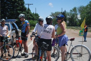 Gathering for the Bike Race